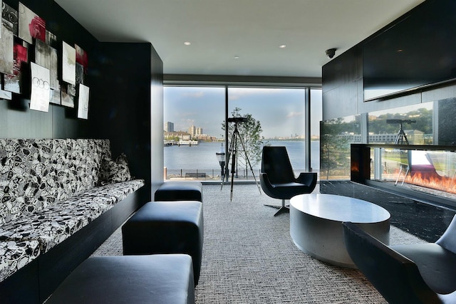 view of carpeted living room