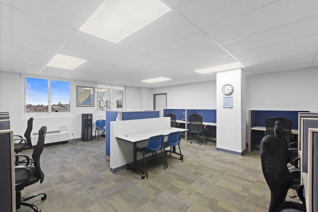 100 Manhattan Ave Unit 1217, Union City, NJ 07087 - carpeted home office with a drop ceiling and baseboards