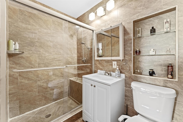100 Manhattan Ave Unit 1217, Union City, NJ 07087 - bathroom featuring a stall shower, toilet, and vanity