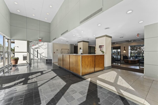 100 Manhattan Ave Unit 1217, Union City, NJ 07087 - welcome area featuring recessed lighting and a towering ceiling