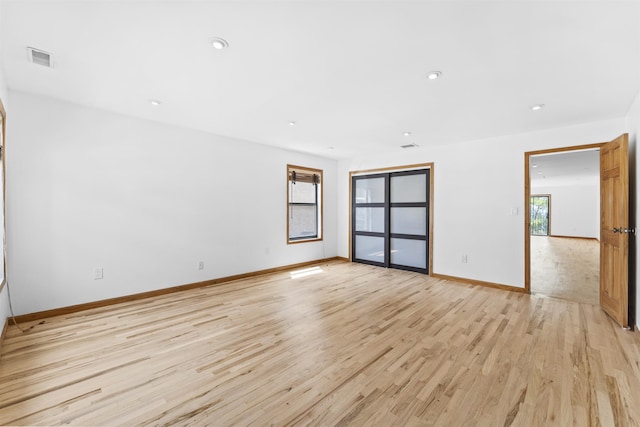 6601 Granton Ave Unit B1, North Bergen, NJ 07047 - empty room with light wood-style floors, baseboards, and recessed lighting