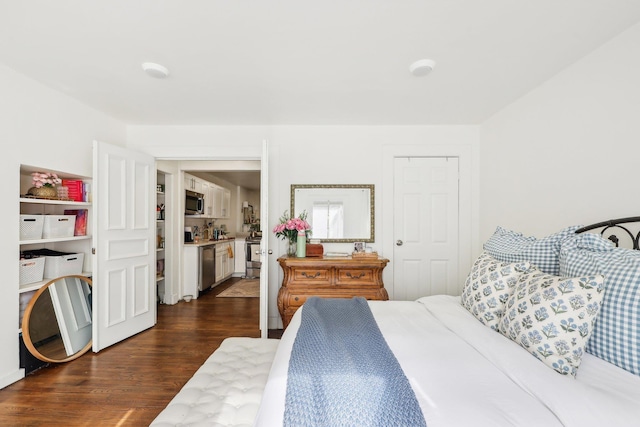 300 Barrow St, Jersey City, NJ 07302 - bedroom with dark wood-type flooring