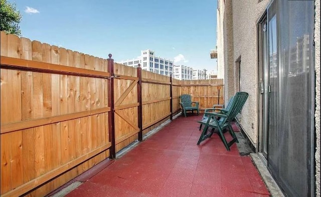 balcony featuring a patio area