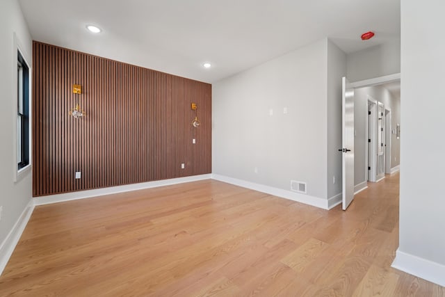 313 Lembeck Ave Unit 1, Jersey City, NJ 07305 - spare room with light wood-style flooring and recessed lighting