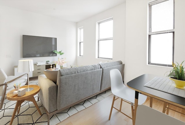 4 Beacon Way Unit 1110, Jersey City, NJ 07304 - living area with light wood-style flooring