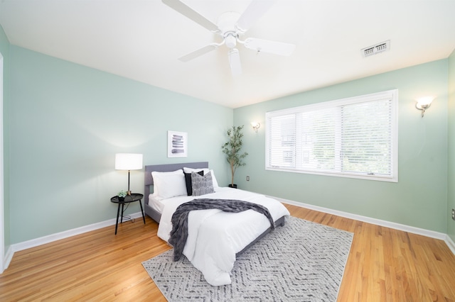 721 Madison St Unit 4N, Hoboken, NJ 07030 - bedroom featuring light wood-style floors and a ceiling fan