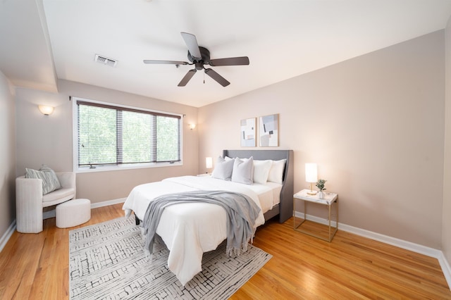 721 Madison St Unit 4N, Hoboken, NJ 07030 - bedroom featuring light wood finished floors and ceiling fan