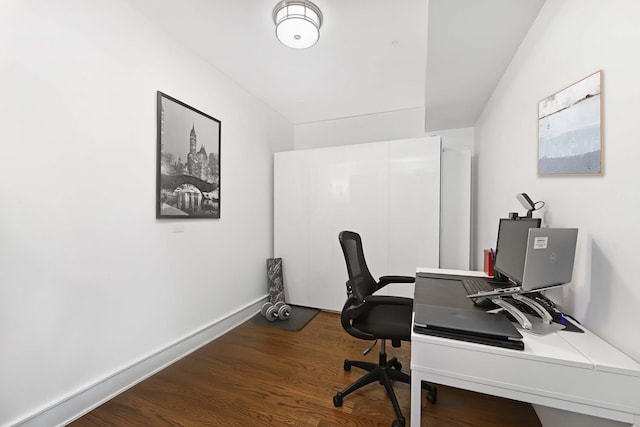 123 Jackson St Unit 4A, Hoboken, NJ 07030 - office area featuring wood finished floors and baseboards