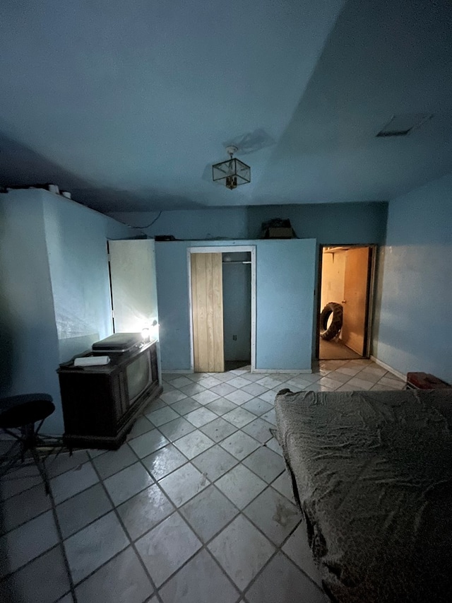 view of tiled bedroom