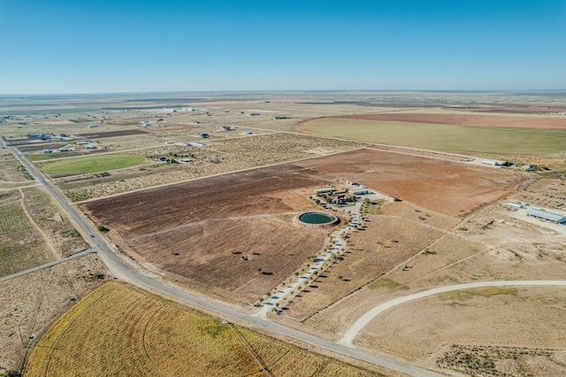 bird's eye view with a rural view