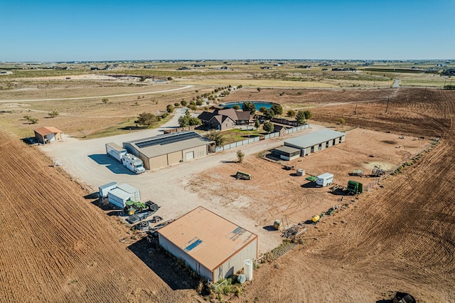 bird's eye view with a rural view