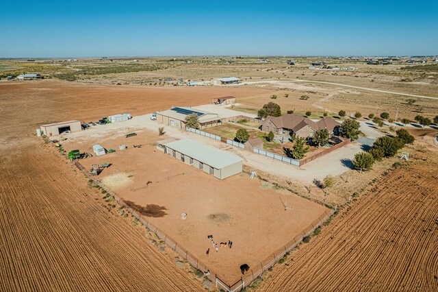 aerial view featuring a rural view