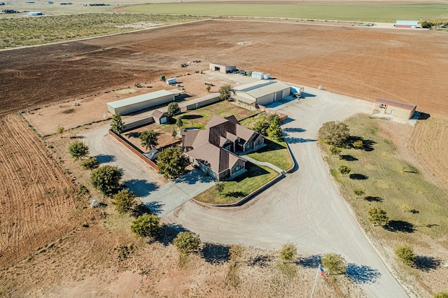 aerial view with a rural view