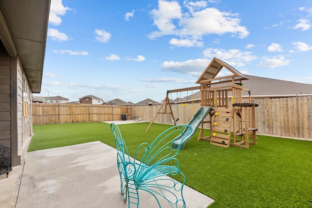 exterior space featuring a yard and a patio