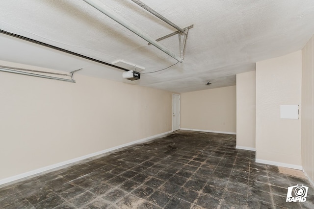 interior space with a garage door opener