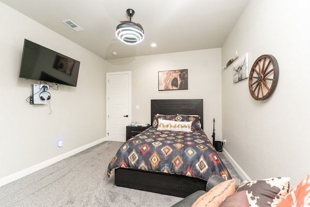 bedroom featuring carpet