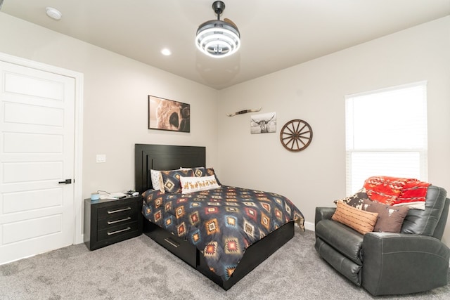 view of carpeted bedroom