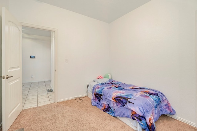 bedroom with carpet