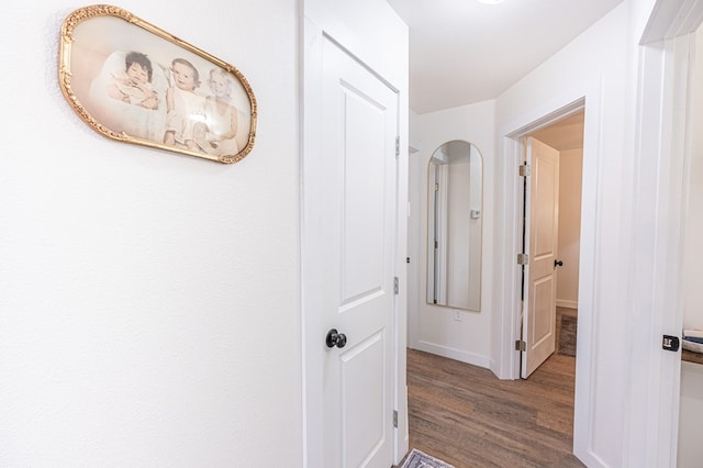 hall featuring hardwood / wood-style flooring