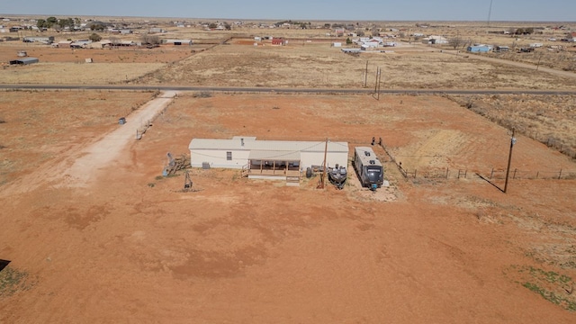 drone / aerial view with a rural view