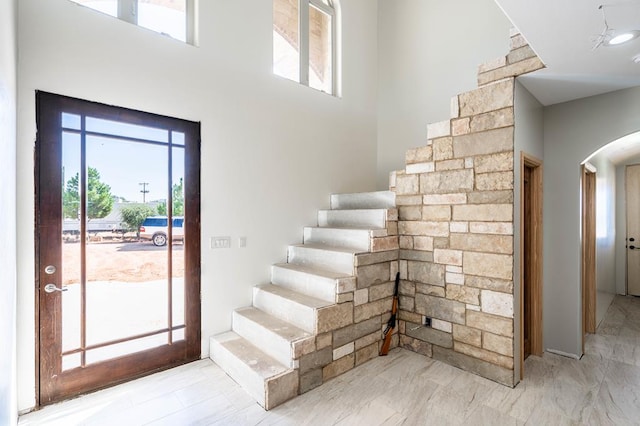 foyer with a healthy amount of sunlight