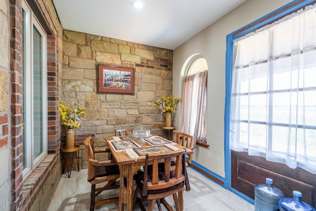 view of dining room