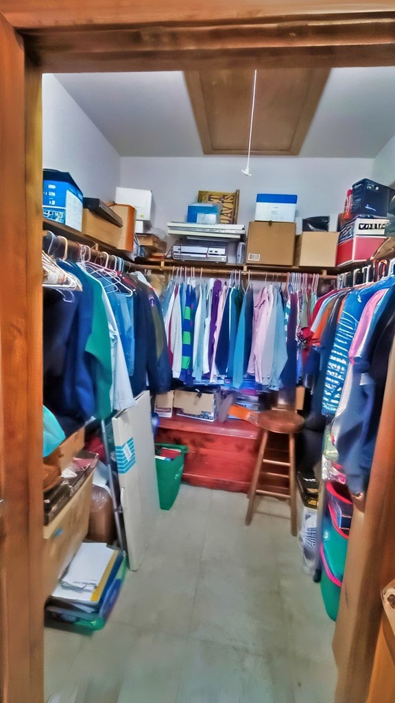 view of walk in closet