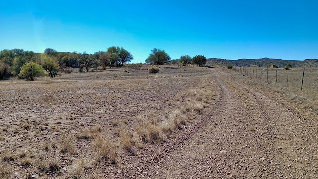 view of road featuring a rural view