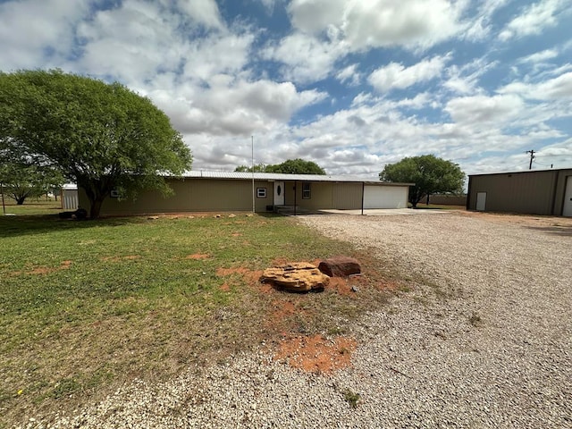 exterior space featuring a garage