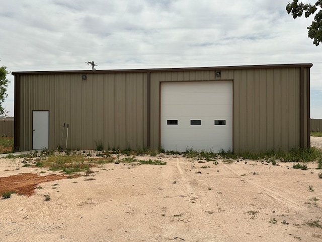 view of outdoor structure featuring a garage