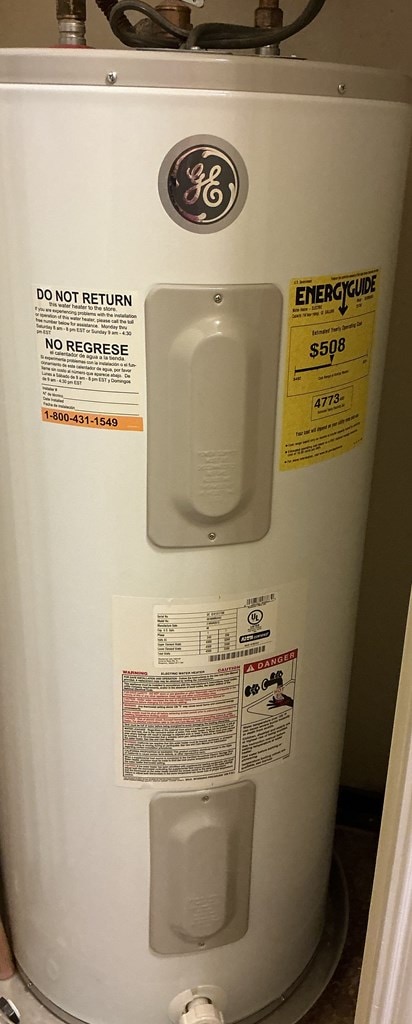 interior details with electric water heater