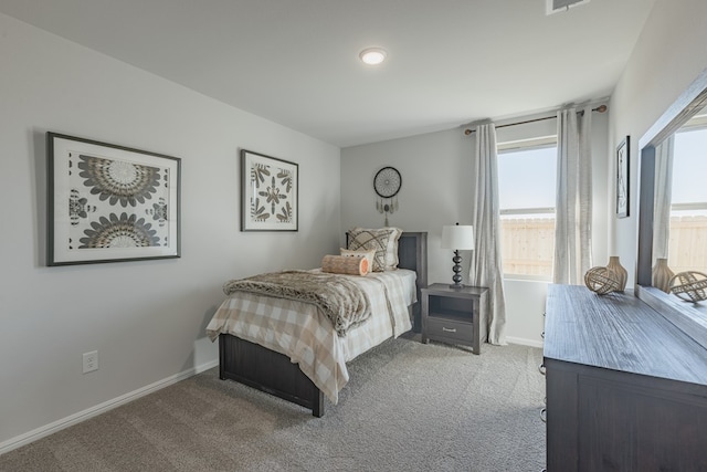 bedroom featuring carpet flooring