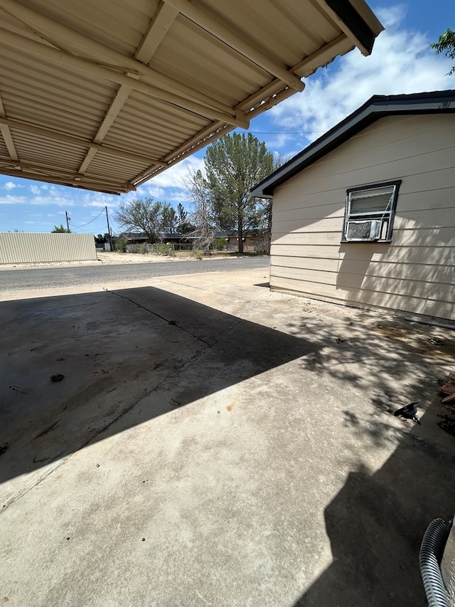 view of patio with fence