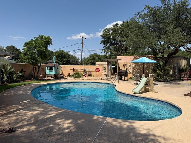 2500 Bainbridge Dr, Odessa, TX 79762 - view of pool with a fenced backyard and a patio area