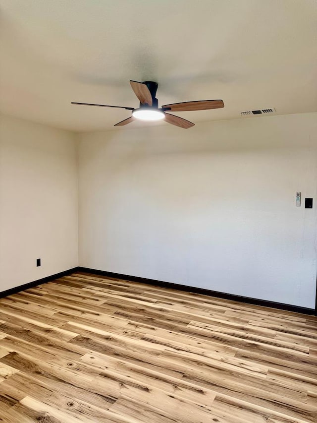 2816 Catalina Dr, Odessa, TX 79764 - empty room with a ceiling fan and light wood-style floors