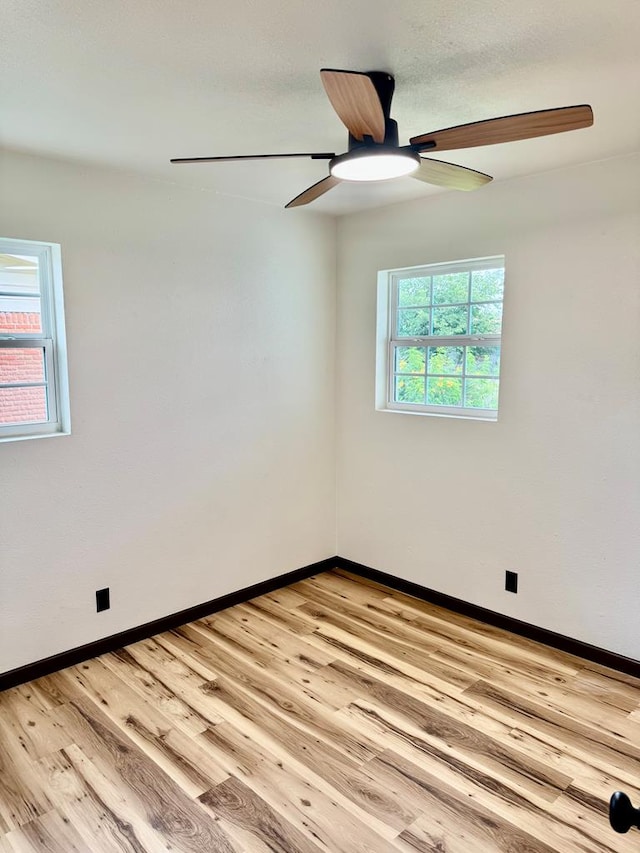2816 Catalina Dr, Odessa, TX 79764 - spare room featuring a ceiling fan and light wood-style floors
