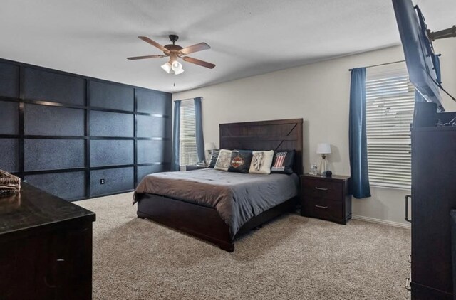 7012 Perot Ranch Rd, Odessa, TX 79765 - bedroom with carpet floors and ceiling fan