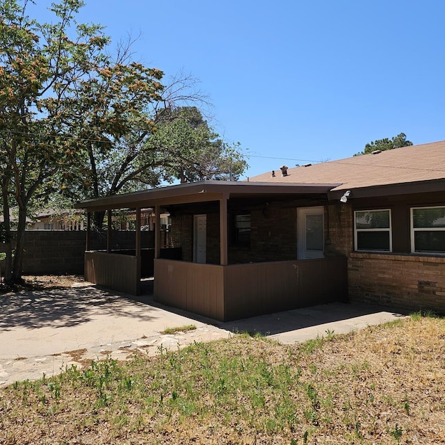 801 W Golf Course Rd, Midland, TX 79701 - back of property with brick siding