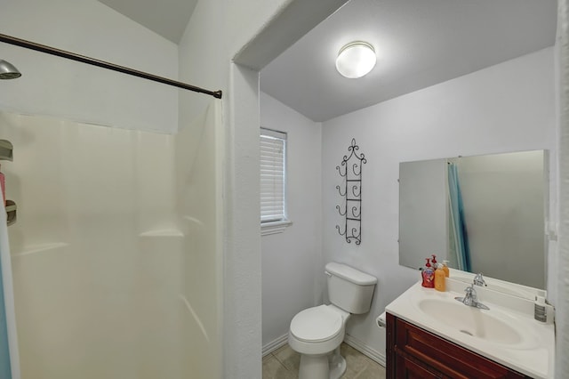 104 E 3rd St, Marfa, TX 79843 - bathroom featuring toilet, a shower, and vanity