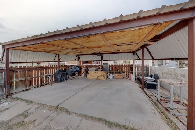 104 E 3rd St, Marfa, TX 79843 - view of patio / terrace featuring an exterior structure