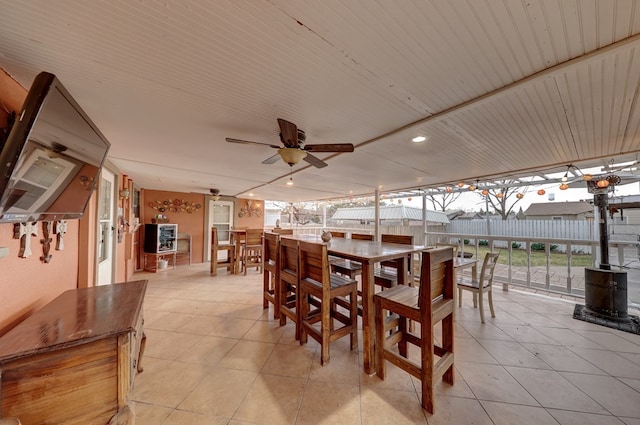 104 E 3rd St, Marfa, TX 79843 - view of patio / terrace featuring fence and outdoor dining area