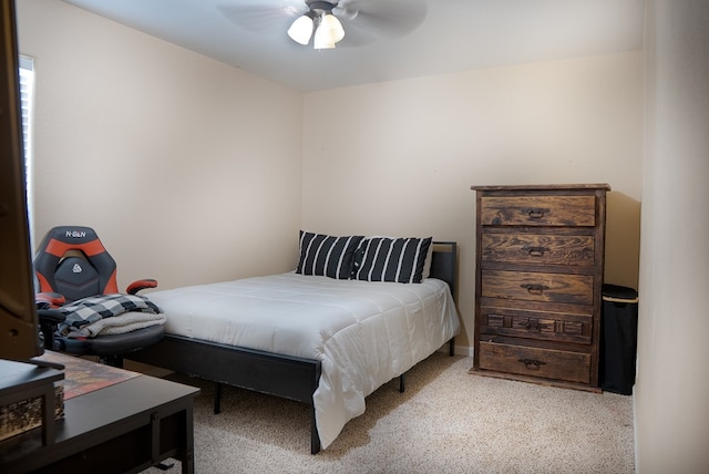 9540 W April St, Odessa, TX 79764 - bedroom featuring light carpet and a ceiling fan