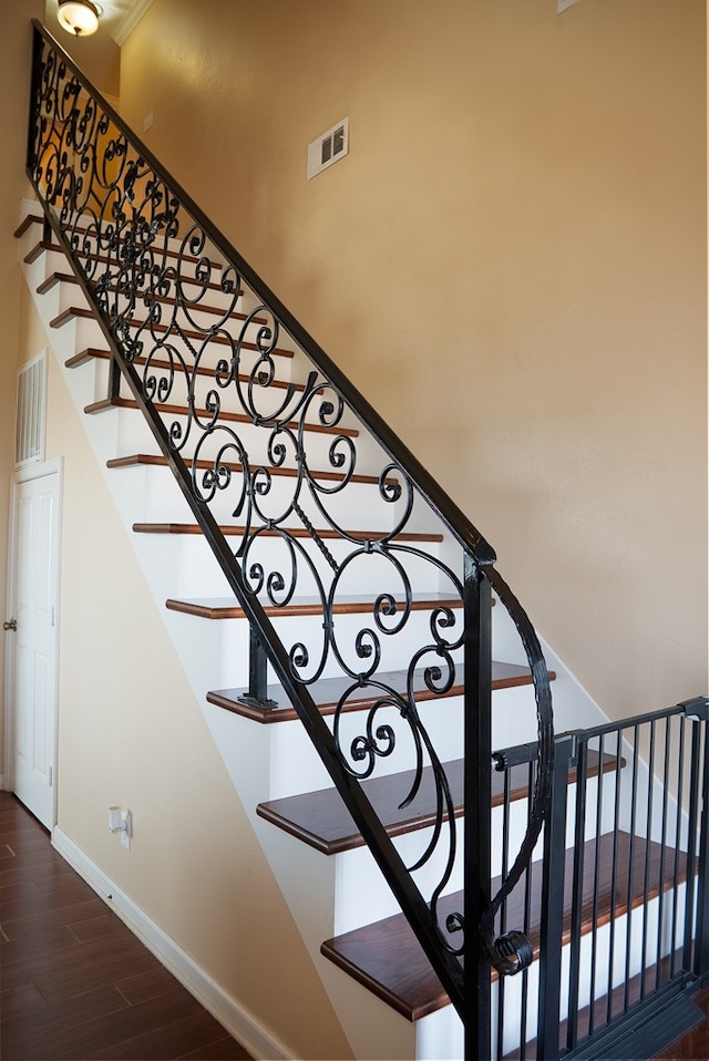9540 W April St, Odessa, TX 79764 - stairs with wood finished floors and baseboards