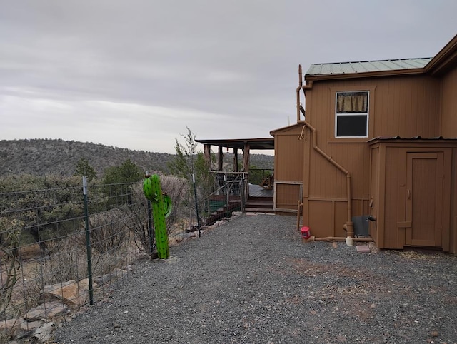 view of yard featuring a deck