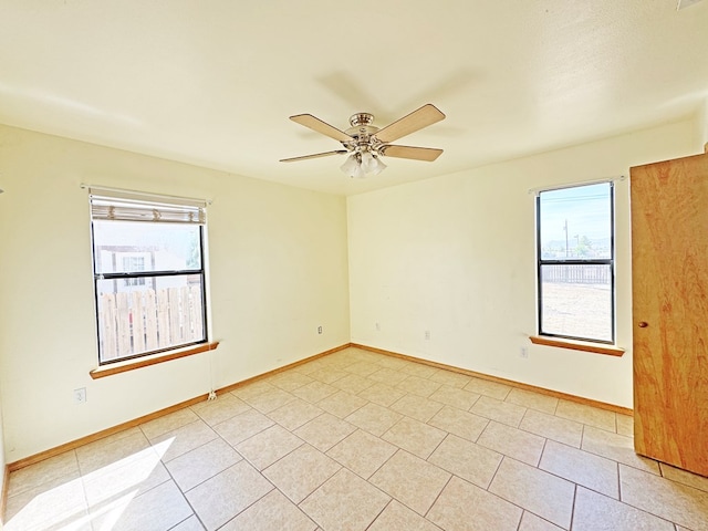 1106 W Eagle Pass, Alpine, TX 79830 - spare room with a ceiling fan, baseboards, and light tile patterned floors