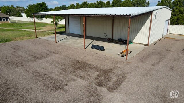 garage with a detached garage
