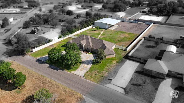 view of subject property with property parcel outlined