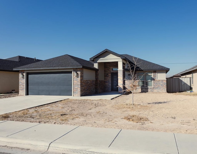 view of front of home featuring a garage