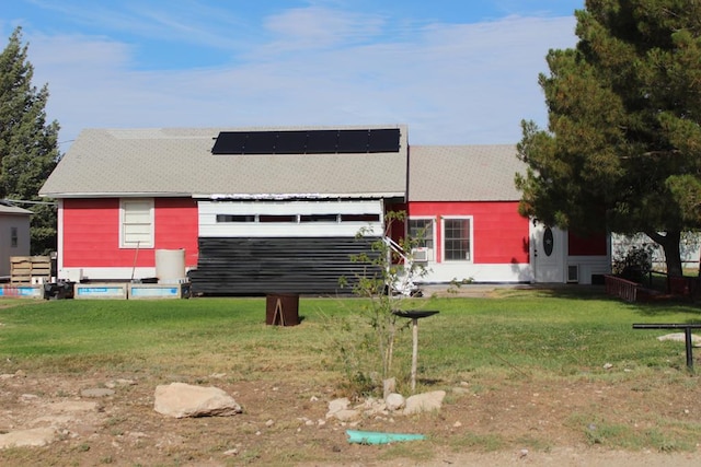 2711 W 83rd St, Odessa, TX 79764 - view of front of home with roof mounted solar panels and a front lawn