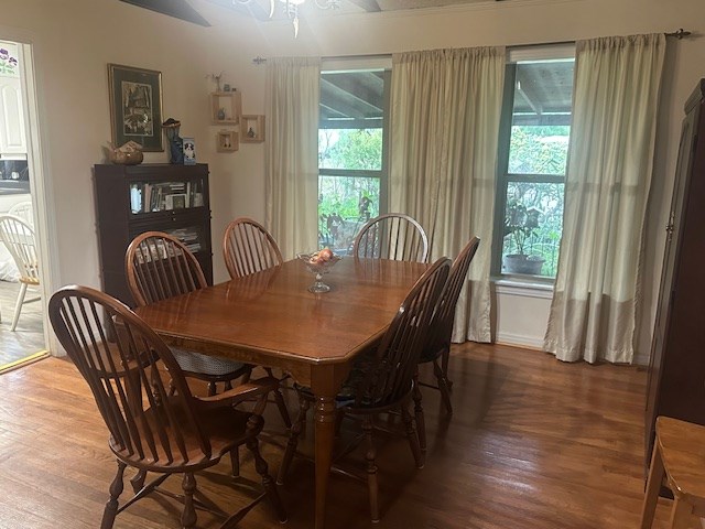 407 N Phelps St, Alpine, TX 79830 - dining space featuring wood finished floors